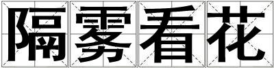 隔霧看花