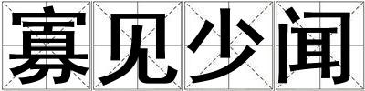 寡見少聞