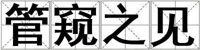 管窺之見