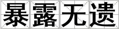 暴露無遺