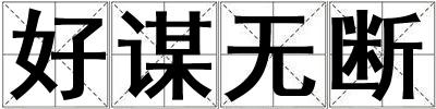 好謀無斷