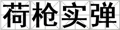 荷槍實(shí)彈