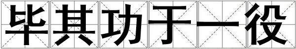 畢其功于一役