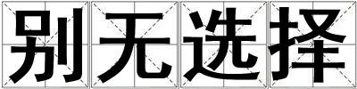 別無選擇