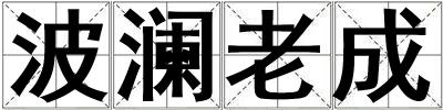 波瀾老成