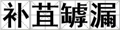 補苴罅漏