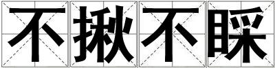 不揪不睬