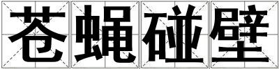 蒼蠅碰壁