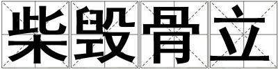 柴毀骨立
