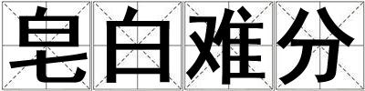 皂白難分