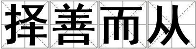 擇善而從