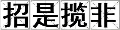 招是攬非