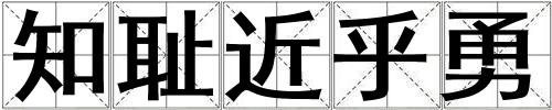 知恥近乎勇