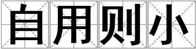 自用則小