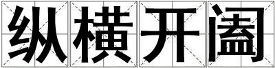縱橫開(kāi)闔