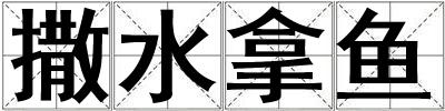 撒水拿魚