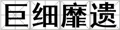 巨細(xì)靡遺