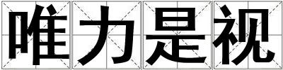 唯力是視