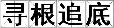 成語尋根追底 尋根追底