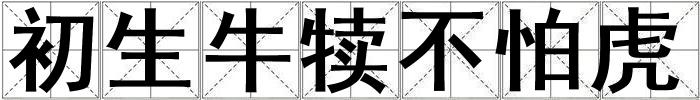 初生牛犢不怕虎