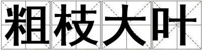粗枝大葉