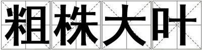 粗株大葉
