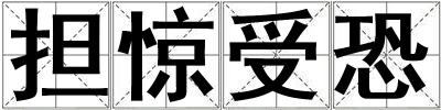 擔(dān)驚受恐
