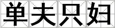 單夫只婦