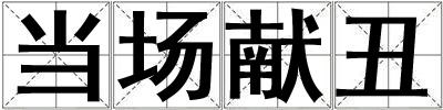 當場獻丑