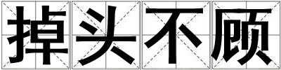 掉頭不顧
