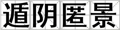 遁陰匿景