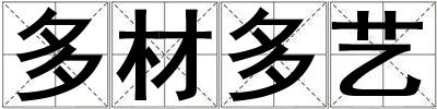 多材多藝
