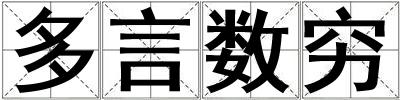 多言數窮