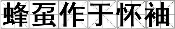 蜂蠆作于懷袖