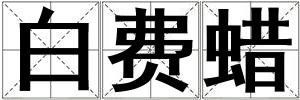 白費蠟