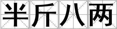 半斤八兩