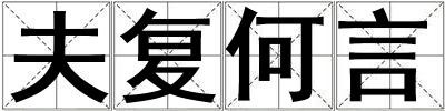 夫復(fù)何言